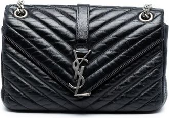 Saint Laurent Pre-owned Saint Laurent Medium Crinkled Calfskin Punk Chain Bag TCT405609A.0715