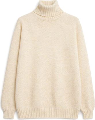 Fortela Shetland Turtleneck Sweater in White at Nordstrom, Size 40