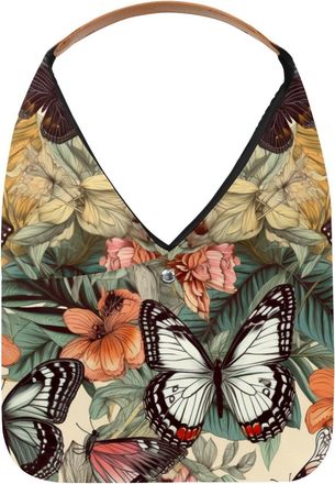 Generic Butterfly Reusable Lightweight Grocery Bags - Foldable Into Compact Pouch, Washable & Sturdy, Multipurpose for Shopping and Travel