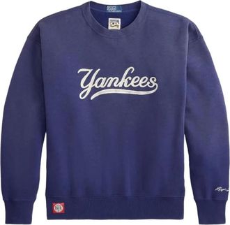 Polo Ralph Lauren New York Yankees Crewneck Sweatshirt - Heren - Sweatshirts & Hoodies - Blauw - Maat: XL Katoen