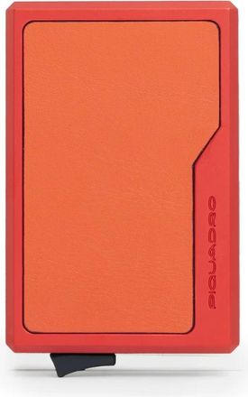 Piquadro Mag Safe Pop-up Kaarthouder - unisex - Portefeuilles - Oranje - ONE Size - Leer - Accessoires