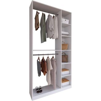 ebuy24 Vcm Armadio in legno armadio aperto walk-in Porta abiti Dimensioni circa 110 x a. 211 x p. 35 cm - Palosa xl (quercia miele)