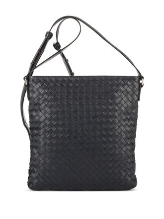 Bottega Veneta Intrecciato crossbody bag - women - Calf Leather - One Size - Blue