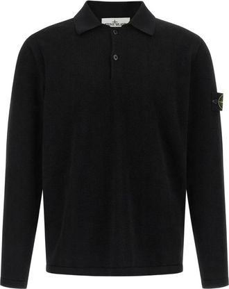 Stone Island Tops, Dames, Zwart, L, Polo Shirts
