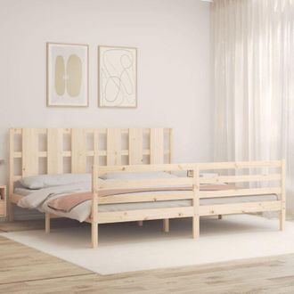 vidaXL Bed Frame without Mattress 200x200 cm Solid Wood vidaXL