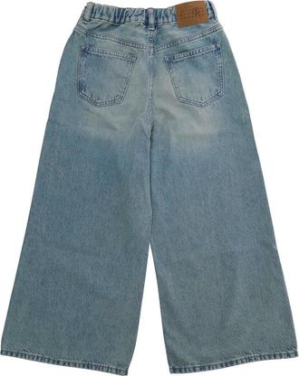 Maison Margiela Girls Kids Jeans Light Blue Front Knot