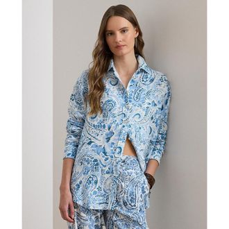 Ralph Lauren Linnen overhemd met lange mouwen