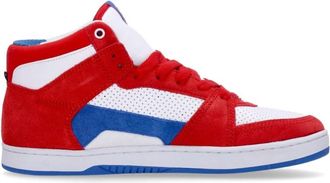 Etnies Hoge Top Skate Schoenen Rood/Wit/Blauw - Heren - Sneakers - Veelkleurig - 46 EU - Leer - Schoenen