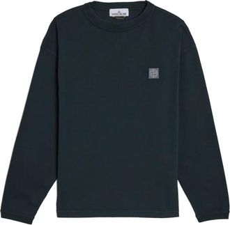 Stone Island T-shirt met logopatch - Blauw