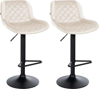 Clp Set 2 sgabelli da bar Kasson crema Velluto