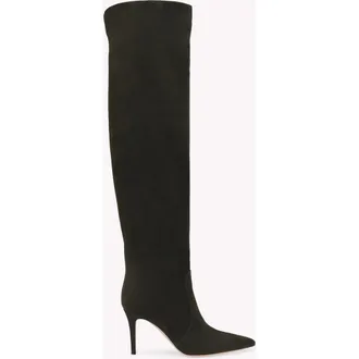 Gianvito Rossi Hansen Cuissard Boot in Green Suede at Nordstrom, Size 39.5