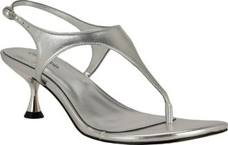 Calvin Klein Portia Ankle Strap Sandal in Silver at Nordstrom, Size 7.5