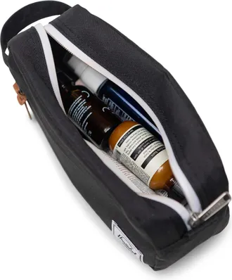 Herschel Kulturbeutel HERSCHEL Small Travel Kit, Damen, Gr. B/H/T: 21,6cm x 13,2cm x 8,13cm, schwarz, Stoff, Taschen Kulturbeutel