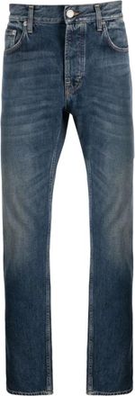 Department Five Blauwe Stonewashed Skinny-Leg Jeans - Heren - Slim Fit Jeans - Blauw - W30 - Katoen - Jeans