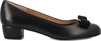 Ferragamo 60mm Vara grosgrain-bow low-heel pumps - women - Calf Leather/Rubber/Calf Leather/Calf Leather - 5.5 - Black