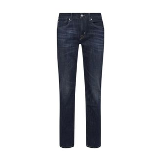 7 For All Mankind Straight Jeans, male, Blue, Size: W31 The Straight Jeans
