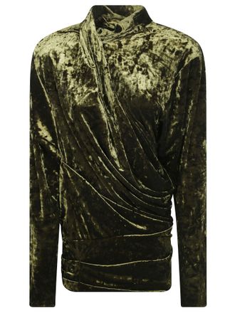 Entire studios Dalters Asymmetrical Crushed Velvet Mini Dress