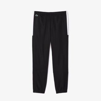 Lacoste Mens Sport Sweatpants in Black-White - Size X-Small