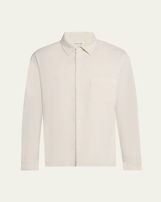 Frame Denim Mens Cotton Modern-Fit Button-Down Shirt