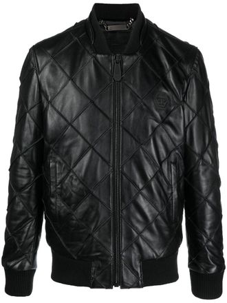 Philipp Plein Bomber trapuntato - Nero