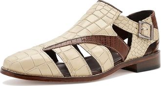 Stacy Adams Calandro City Sandal Mens Sandals Ivory : 11.5 M, Leather