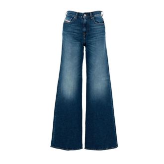 Diesel Jeans, Dames, Blauw, W26 L32, Katoen, 1978 D-Akemi Flare Jeans