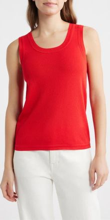 Anne Klein Scoop Neck Tank in Begonia Red at Nordstrom, Size Xx-Small
