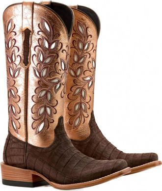 Ariat Womens Futurity Silk Western Boot In Brown