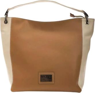 Pompei Donatella Borsa a spalla in pelle bicolore - - Bags - Donna - Marrone - ONE SIZE