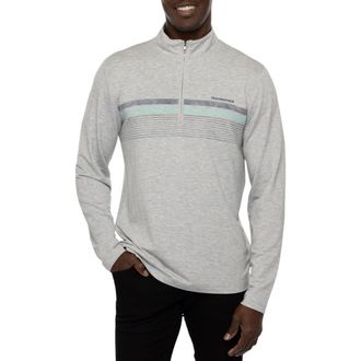 Travis Mathew Twist of Lime Half Zip Pullover in Heather Light Grey at Nordstrom Rack, Size Xx-Large