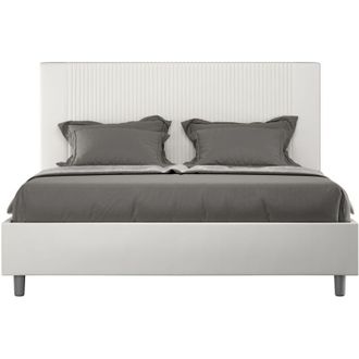 Itamoby Cama Matrimonio Contenedor 160x190 Moderno Polipiel Goya M Color: Blanco - Versi&oacute;n: Con Caja De Almacenaje