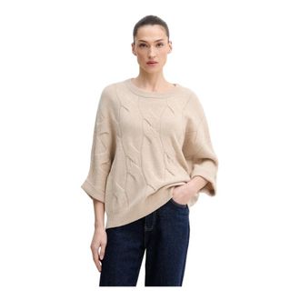 Benetton Diamant Trui van Pure Cashmere - Dames - Cashmere truien - Beige - L - Kasjmier - Truien & Vesten