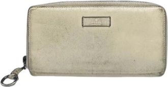 Gucci Pre-owned Vintage Portemonnee - Dames - Vintage Accessoires - Wit - ONE Size - Leer - Vintage
