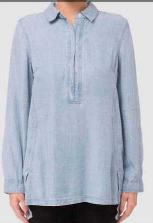 Joseph Ribkoff Denim Tunic Blouse In Light Blue