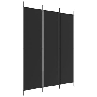 vidaXL 3-Panel Room Divider Black 59.1x78.7 Fabric