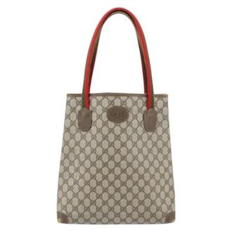 Gucci Vintage, unisex, Beige, ONE Size, Leer, Pre-owned Vintage Tote Bag