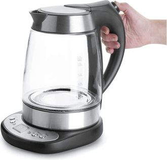 Lacor 69292 - Hervidor Agua El&eacute;ctrico De Cristal 1.7 Litros 2200w Inox