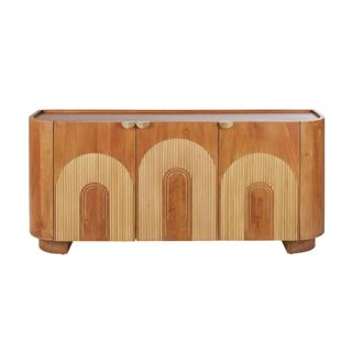 Maisons du monde Aparador de madera de mango y rat&aacute;n 180 cm