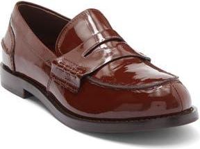 Jeffrey Campbell Books Penny Loafer in Brown Crinkle Patent at Nordstrom Rack, Size 5.5