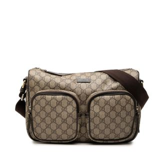 Gucci Pre-owned Gucci GG Supreme Double Pocket Crossbody Unisex 61EE671ZLK5MLY43