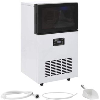 vidaXL Vidaxl - M&aacute;quina De Hacer Cubitos De Hielo Negra 45 Kg/24 H
