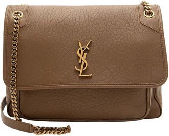 Saint Laurent Grained Monogram Niki Large Shoulder Bag (Authentic Pre-Loved)