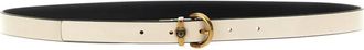 Pinko Cintura reversibile in pelle - Toni neutri