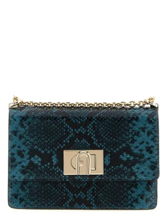 Furla Blue Goatskin Crossbody Womens Bag