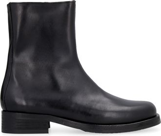 Our Legacy Mens Ankle Boots Camion Leather Black Calf