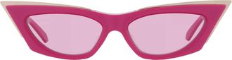 Valentino V - GOLDCUT - I Pink Anti Reflective Butterfly Ladies Sunglasses VLS-113 C 55