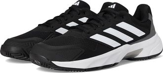 adidas Courtjam Control 3 Tennis Shoe Mens Tennis Shoes Black/White/Grey : 12.5 D - Medium, Synthetic