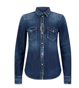 Dsquared2 Blue Denim Full Sleeves T-Shirt