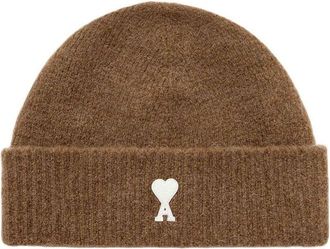 Ami FW25 De Coeur Beanie Brown UBO005-KN0135-217