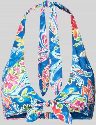 Lauren Ralph Lauren Bikini-Oberteil mit Knoten-Detail in Dunkelblau, Gr&ouml;&szlig;e XL